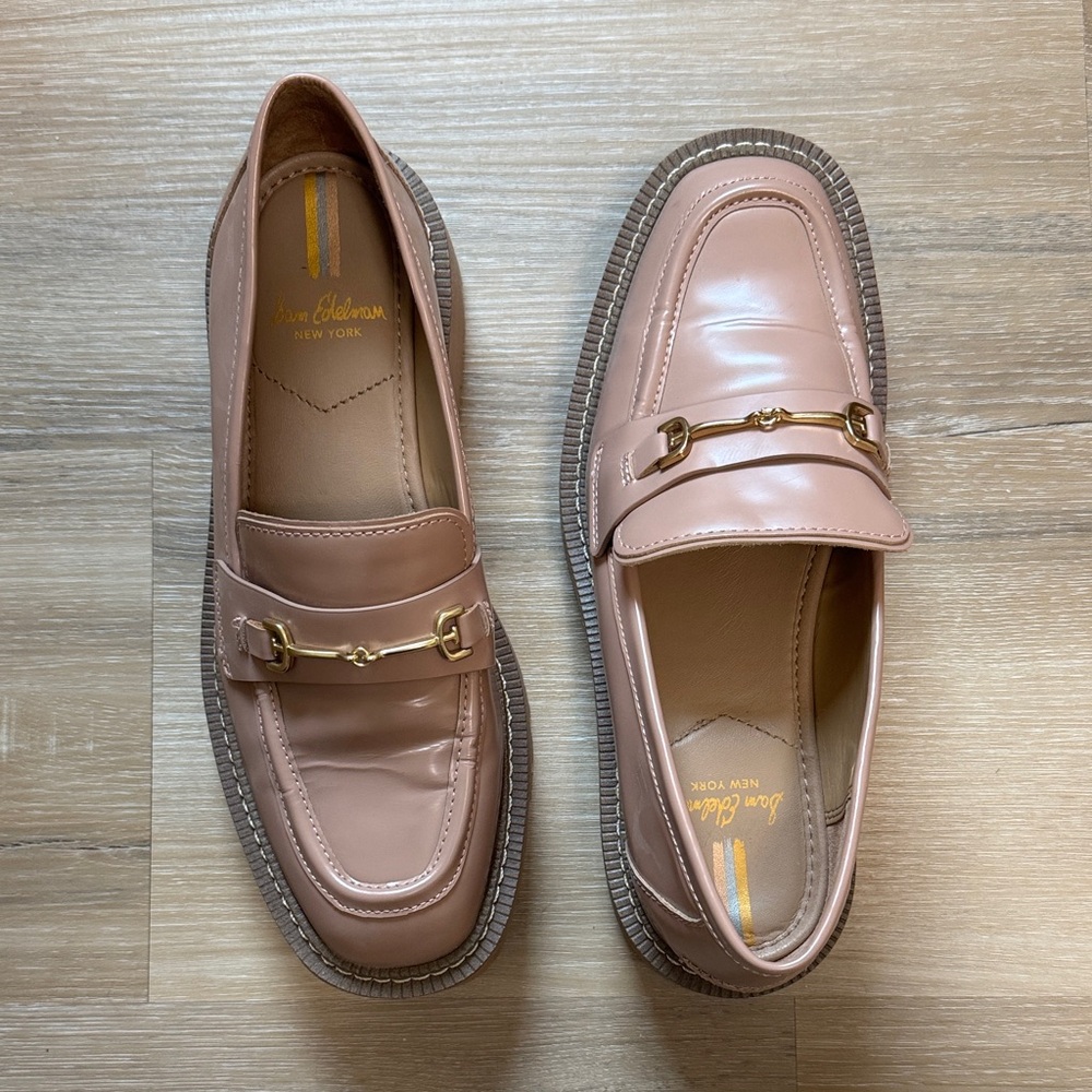 Sam Edelman Pink Leather Loafers
